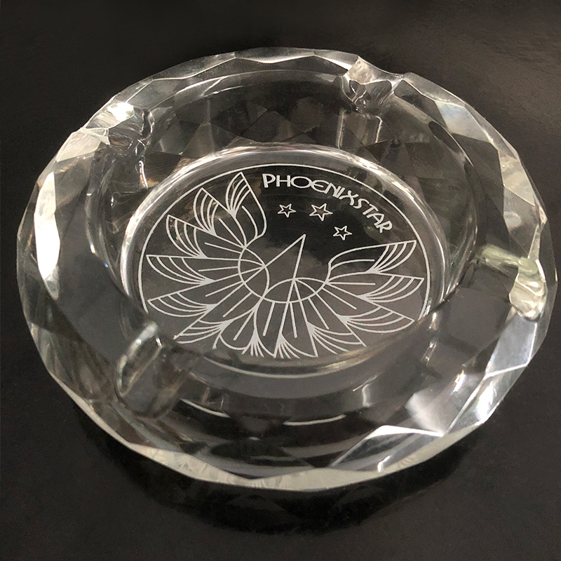 Phoenix 4.5" Octagonal Glass Ashtray