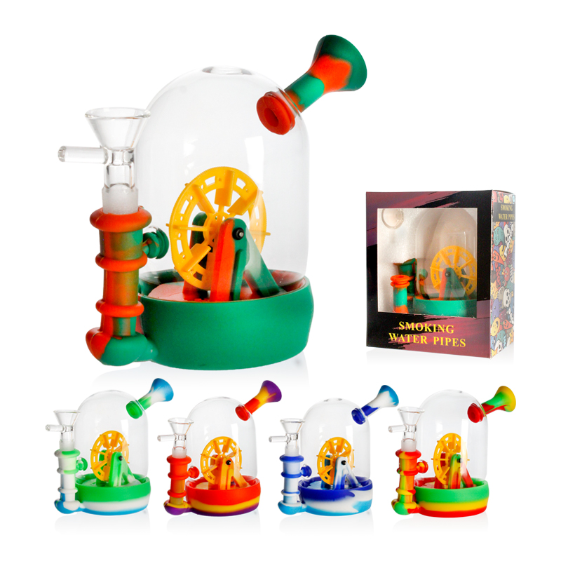 Silicone & Glass Firewheel - Assorted Colors