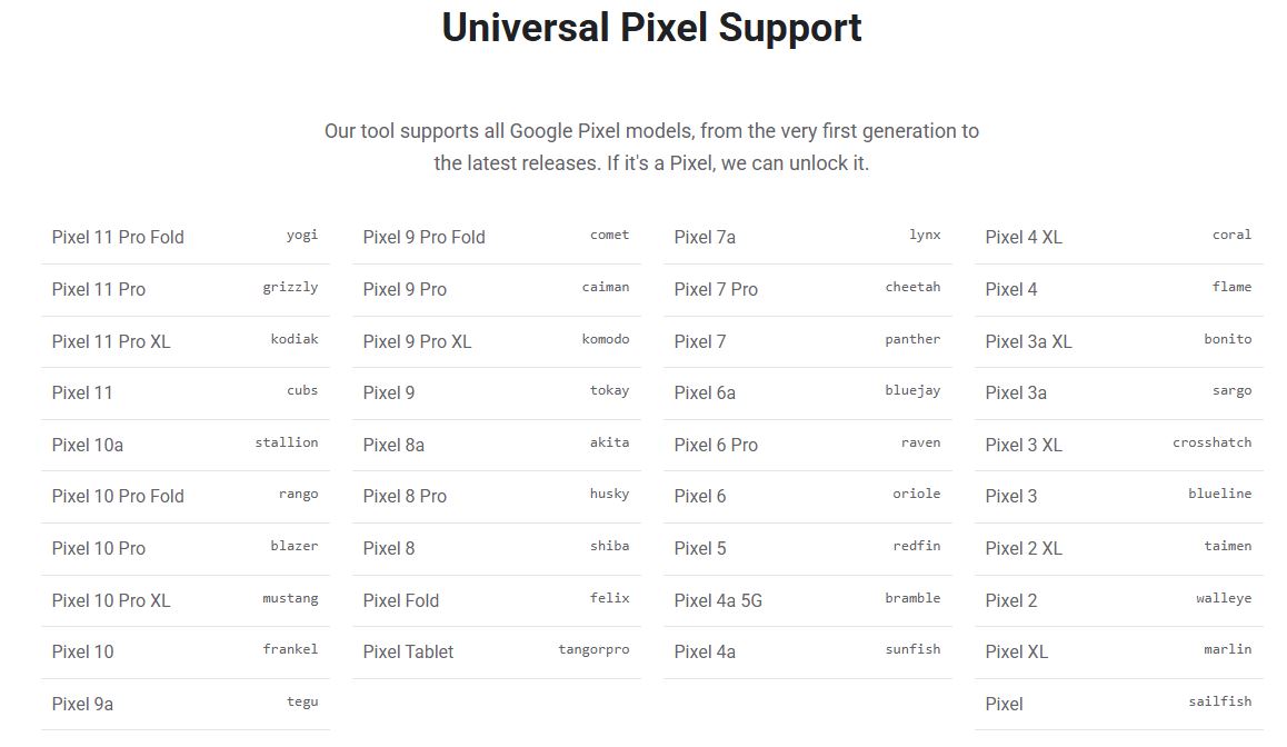 Créditos Google Pixel Unlock 1 - FRP y Liberación