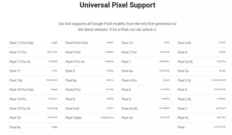 Créditos Google Pixel Unlock 1 - FRP y Liberación