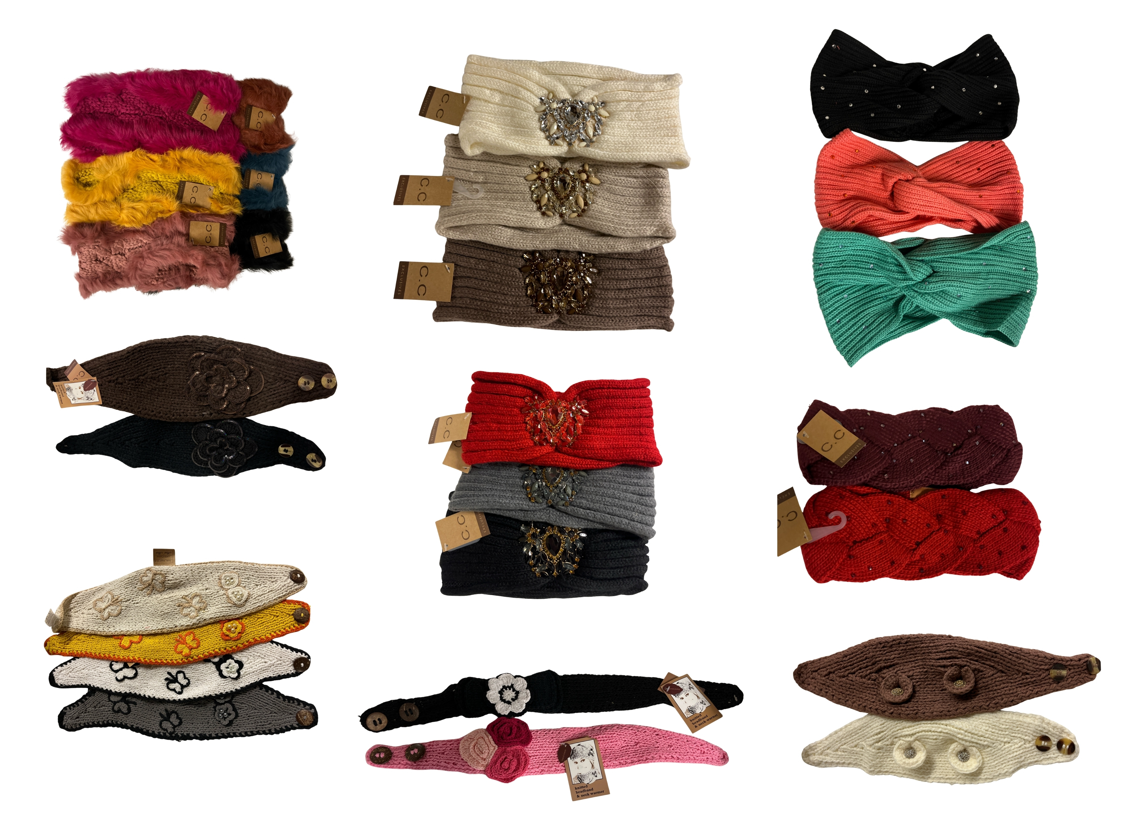 CC Beanie Premium Apparel Pallet – Mixed Colors & Styles of head bands there are 1332 peaces on this pallet your piece price is $1 retail piece price estimate $7-$18