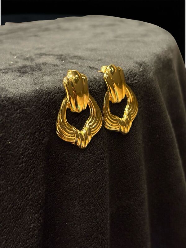 Chunky Door Knocker Stud Earrings