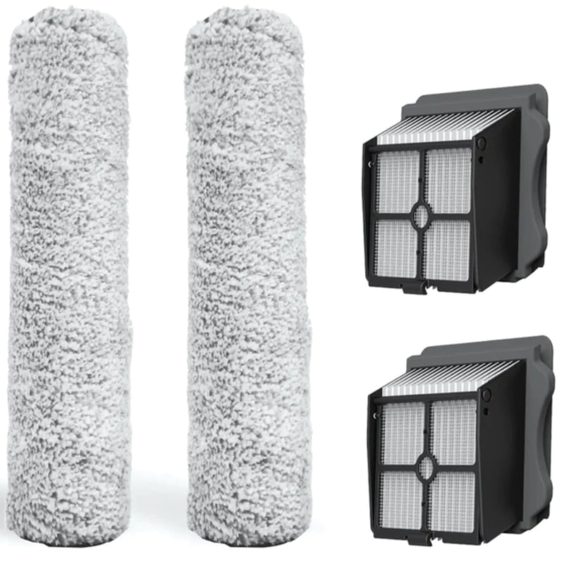 Tineco iFLOOR 3/Breeze/FLOOR ONE S3 Breeze Replacement 2xHEPA Filter Assembly, 2xBrush Roller