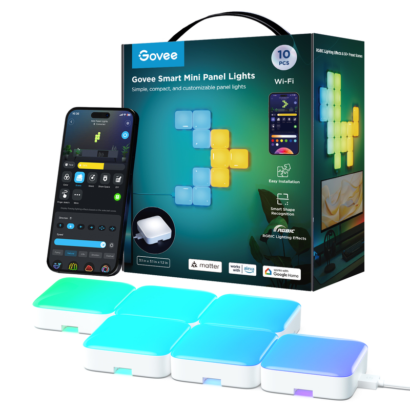 Govee Smart Mini Panel Lights (10 pack)