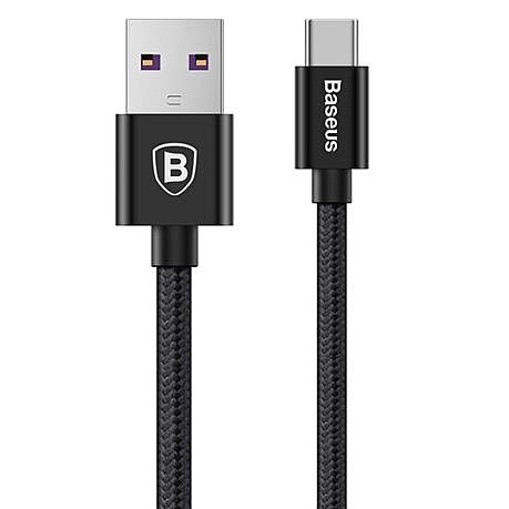 Baseus 1m - 5A Speed Q.C 3 USB Type-A 2.0 to Type-C Huawei Cable - Black