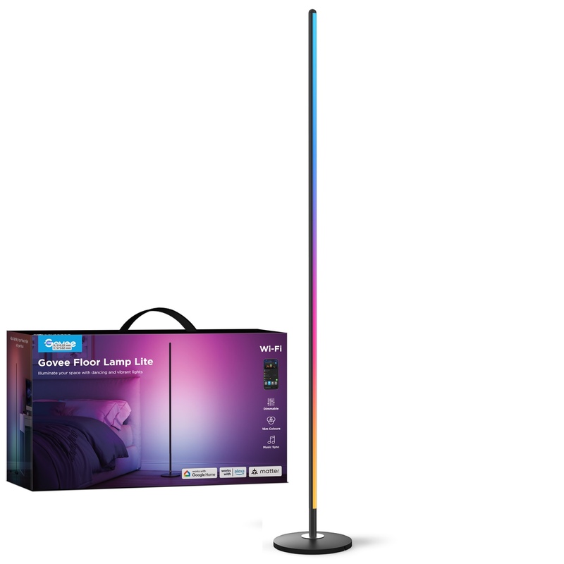 Govee Floor Lamp Lite/Basic - RGBICW Smart LED Floor Lamp with Matter & Music Sync
