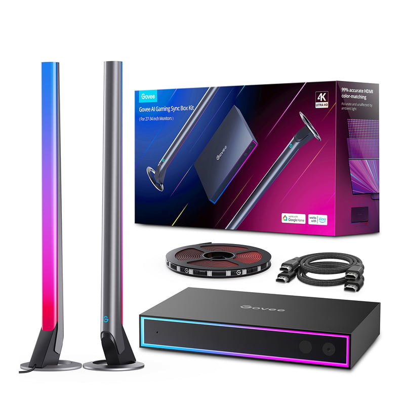 Govee AI Gaming Sync Box with Gaming Light Bars