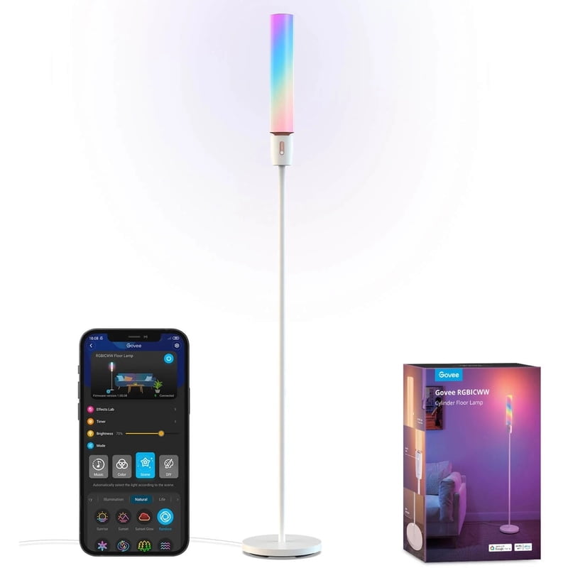 Govee RGBICWW Cylinder Floor Lamp - Smart Ambiance Room Decor Light