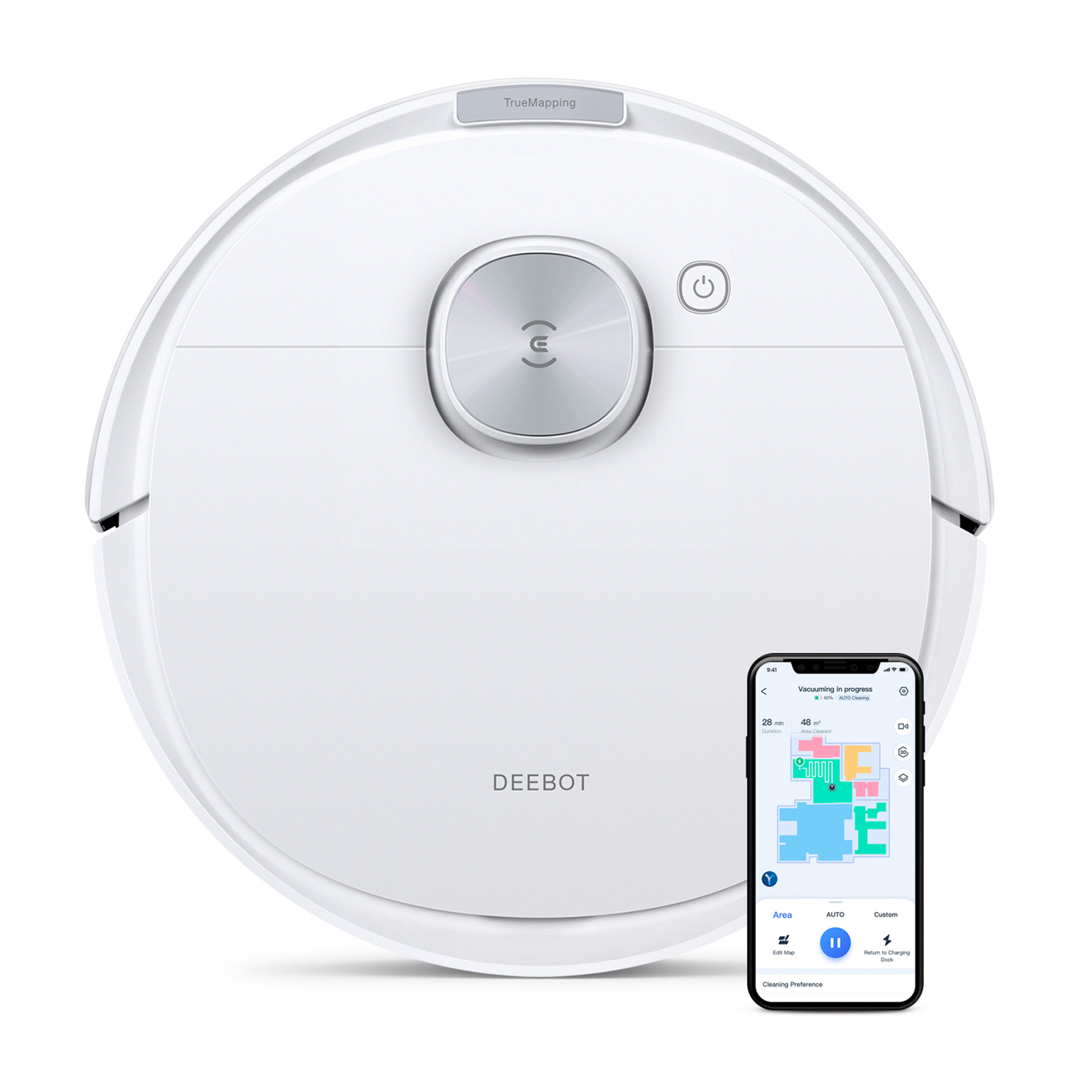 Ecovacs Deebot N10 Robot Vacuum Cleaner - 4300Pa, 330min Runtime, dToF