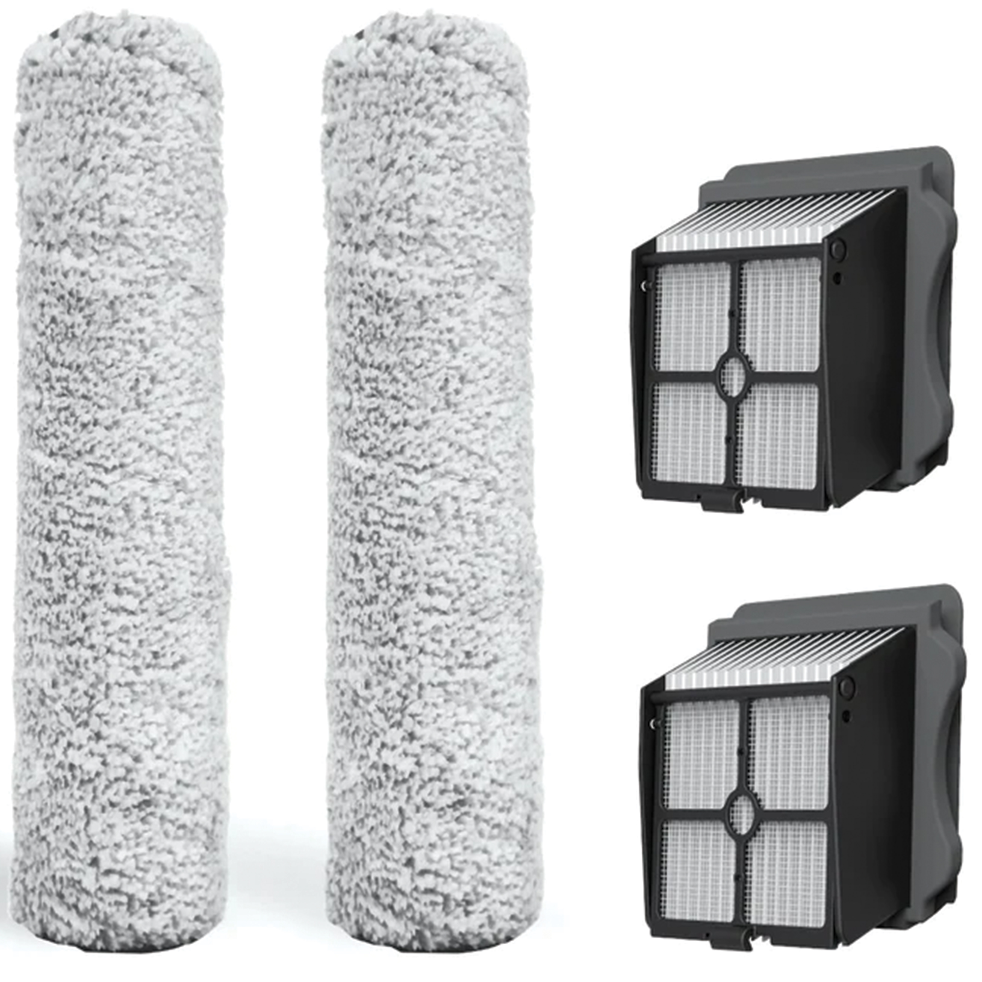 Tineco iFLOOR 3/Breeze/FLOOR ONE S3 Breeze Replacement 2xHEPA Filter Assembly, 2xBrush Roller