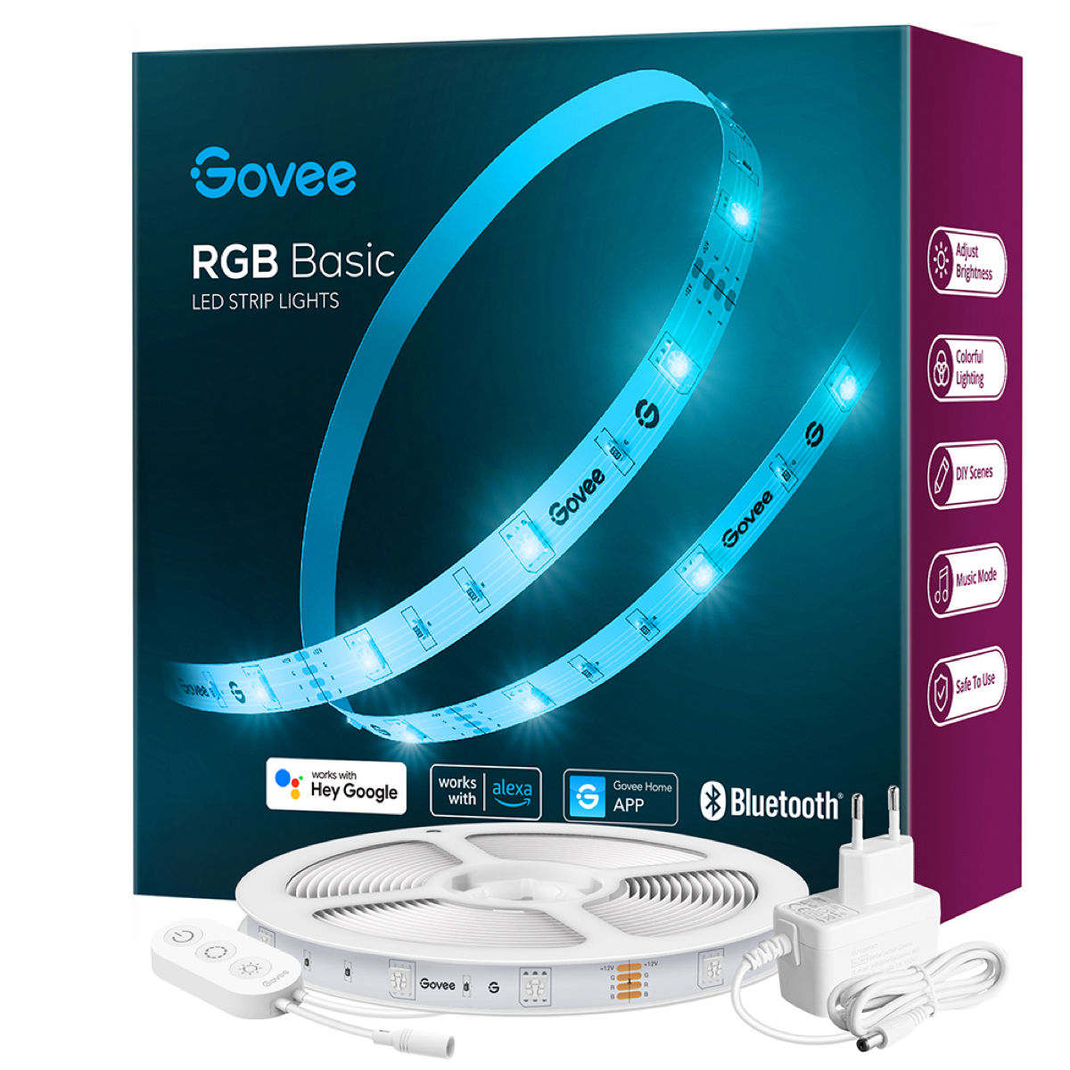 Govee LED Strip 5-m Alexa Smart RGB WiFi LED Strip