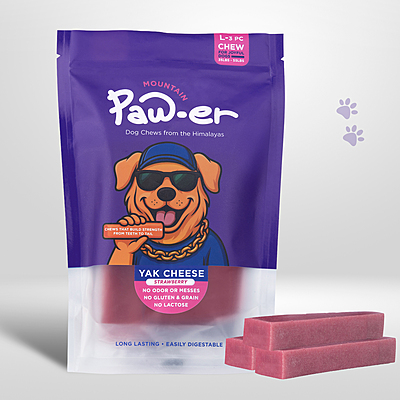 Yak Cheese Chew - Strawberry - L (3 Pcs)