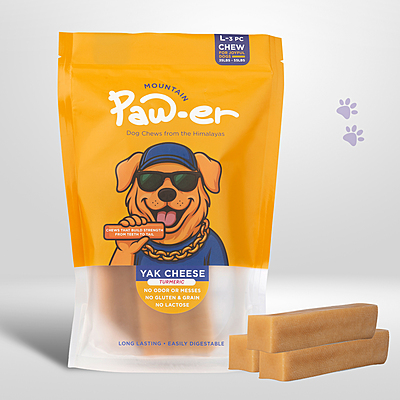Yak Cheese Chew Turmeric - L (3 Pcs)