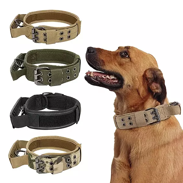 New Adjustable Five-Speed Pet Collar Reflective Collar For Large Dogs Tactical Martingale Dog Collar