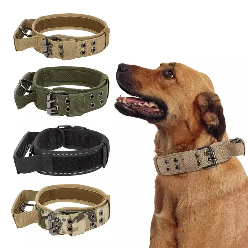 New Adjustable Five-Speed Pet Collar Reflective Collar For Large Dogs Tactical Martingale Dog Collar