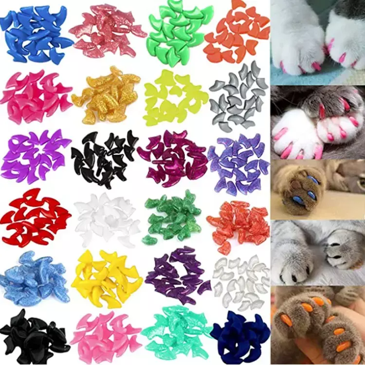 Soft Cat Nail Caps – Anti-Scratch Claw Covers for Cats