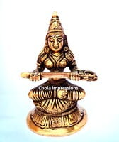 Annapoorani Devi Brass Statue - 9 cm x 5.5 cm Annapoorani Devi Brass Statue - 9 cm x 5.5 cm