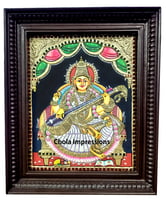Saraswati Devi Tanjore Painting 15 x12 Saraswati Devi Tanjore Painting 15 x12