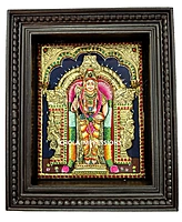 Tiruchendur Murugar 3D Super Embossed Tanjore Painting - 1.5 x 1.2 ft
