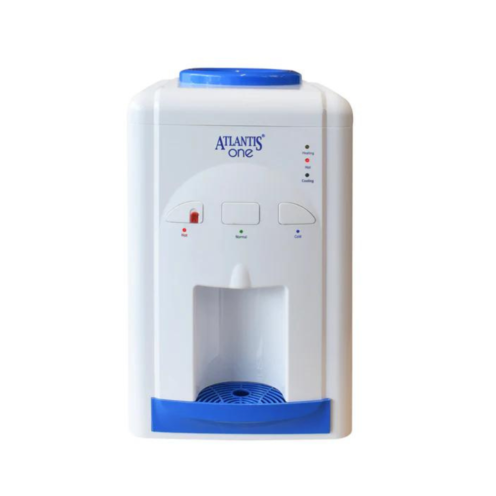 Front View of Atlantis One Table Top Water Dispenser for Home.