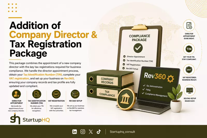 Addition of Company Director & Tax Registration Package