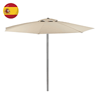 Pamela Sun Umbrella | Polyamide Stick | Blue / Khaki Fabric | 200 cm Dia | Balliu