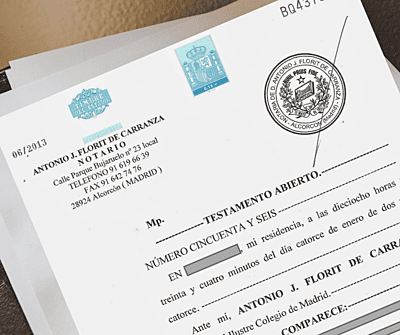 Solicitar Copia Testamento online