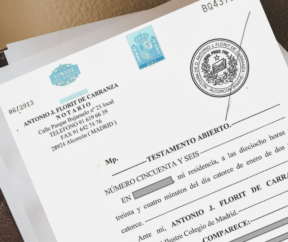 Solicitar Copia Testamento online