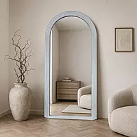 White marble frame with flat mirror(39.4*71 INCH)