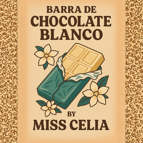 Barra de chocolate blanco by Miss Celia