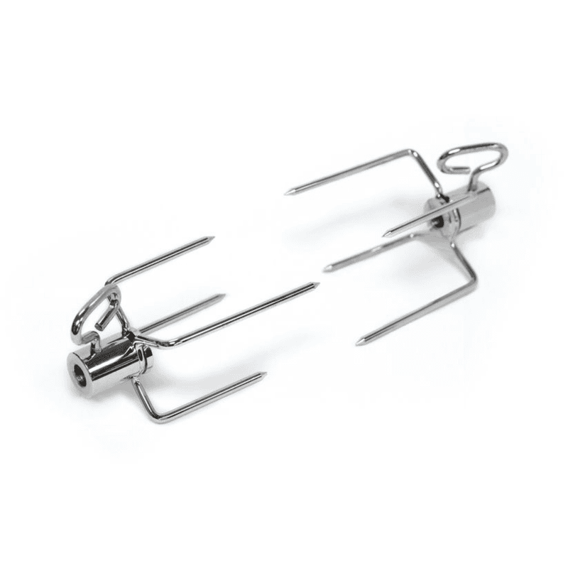 Broil King Rotisserie - Heavy Duty Forks - 2 Pc - Chrome