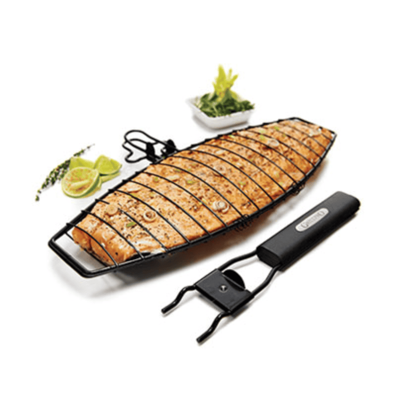 Grillpro Non Stick Fish Basket - Removable Handle