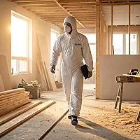 White Microporous Coveralls β ABC Construction Services