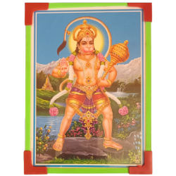 Lord Hanuman Laminated Photo Frame with Stand