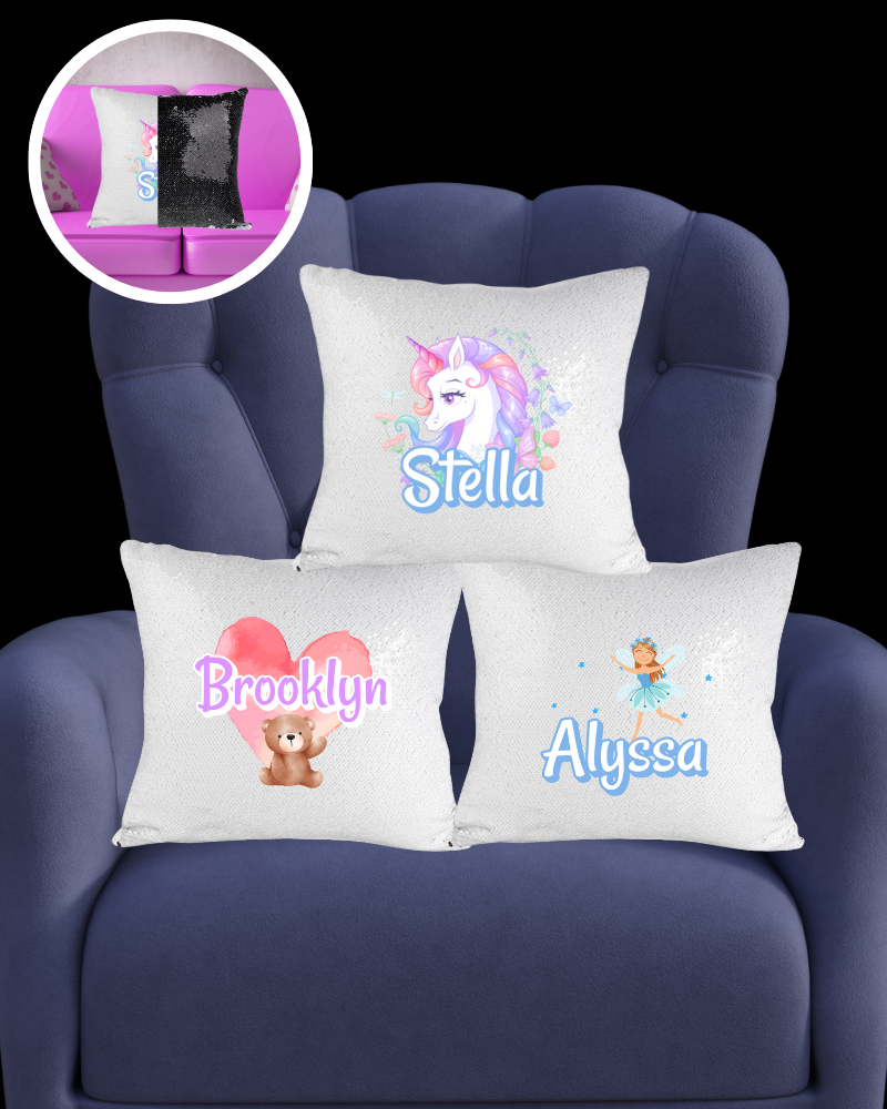Personalized Flip Sequin Pillow Cover