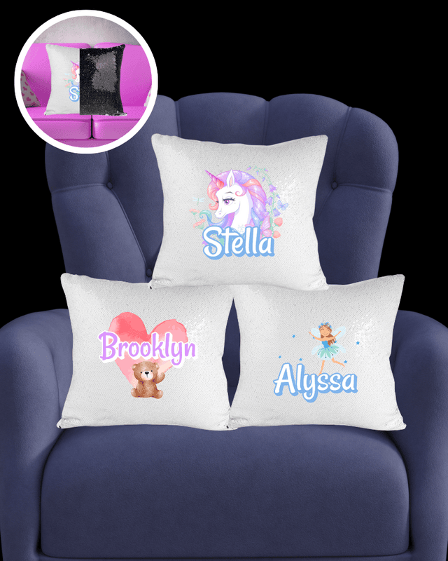 Personalized Flip Sequin Pillow Cover