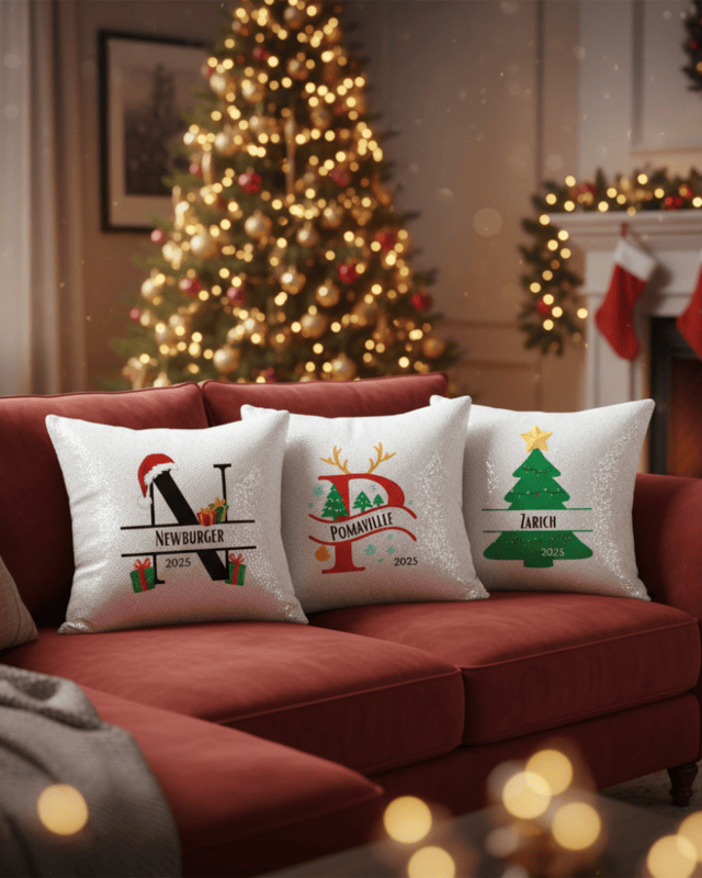 Christmas Personalized Flip Sequins Pillow