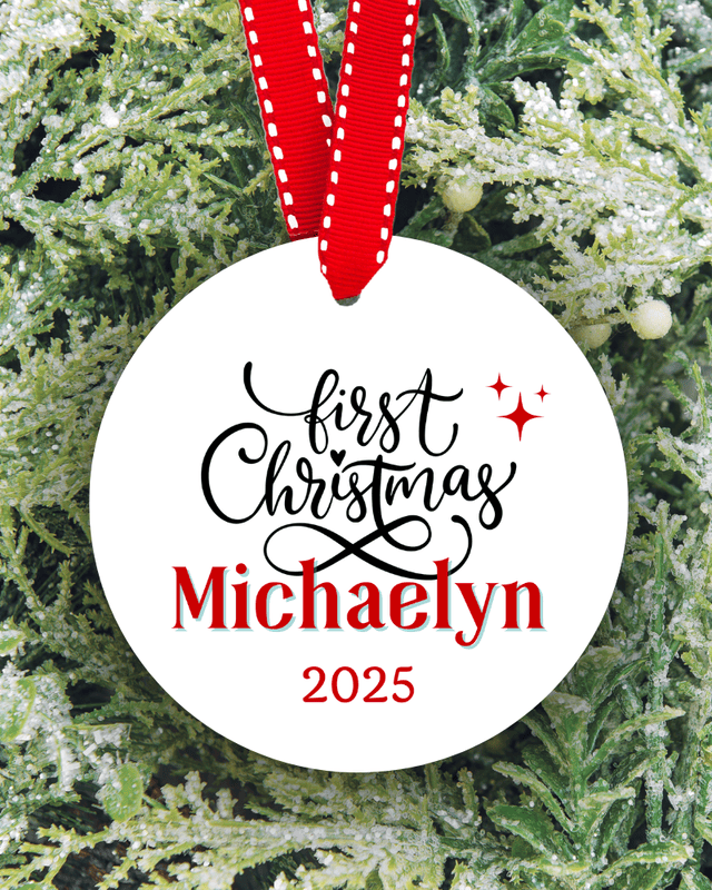 Personalized First Christmas Ornament 2025