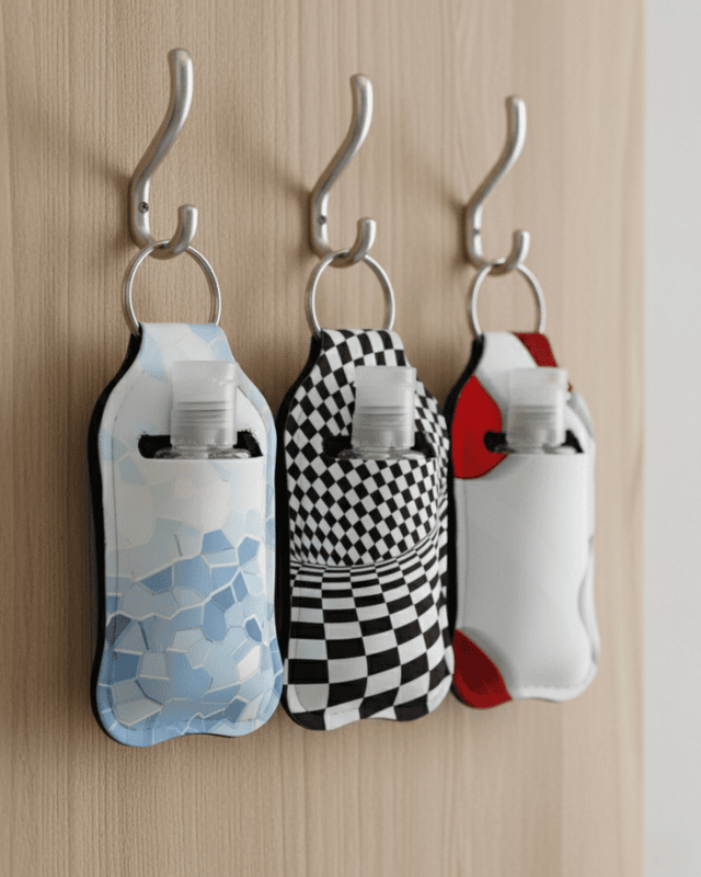 Geometric Hand Sanitizer Keychain