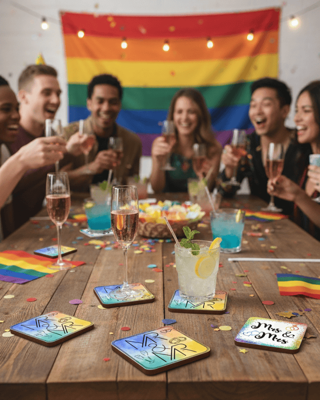 Pronoun Coasters, Set of 4