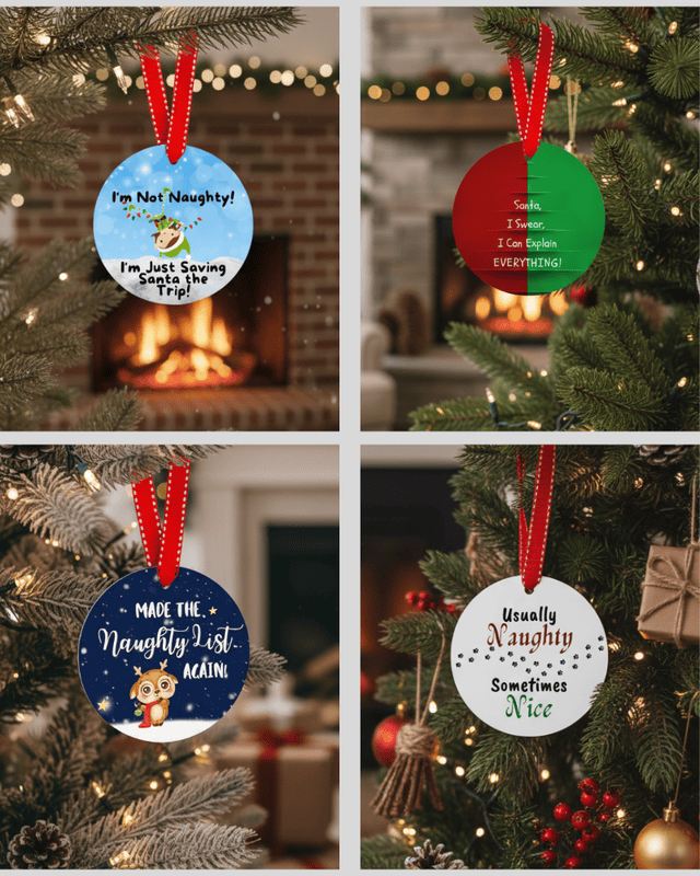 Naughty List Christmas Ornament