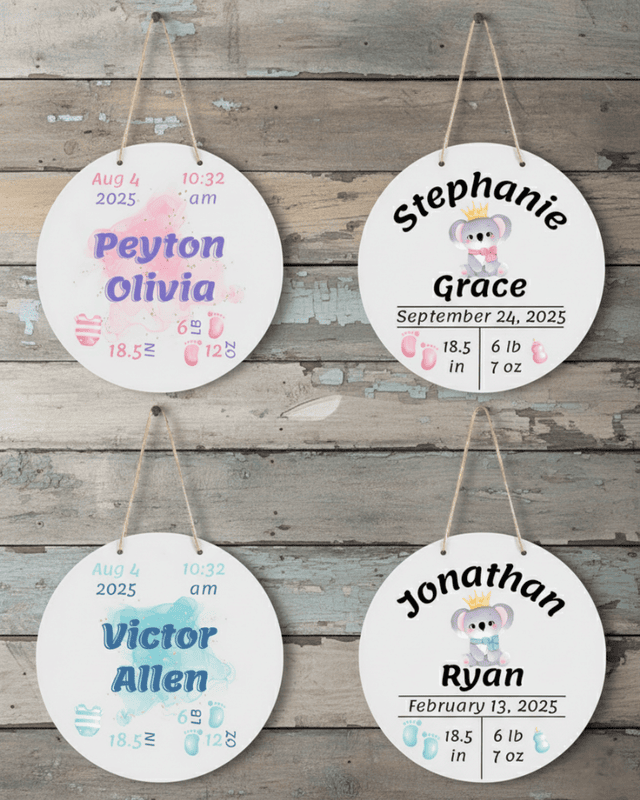Personalized Baby Announcement Sign
