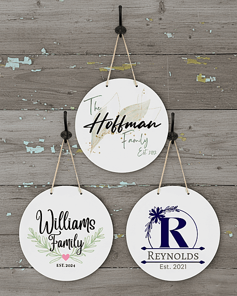 Personalized Family Established Door Sign