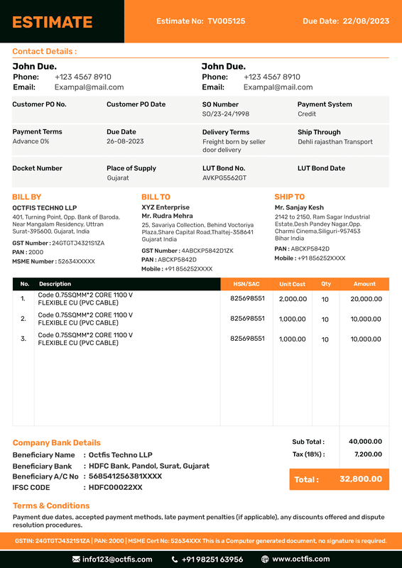 Estimate Template-6 Estimate Template-6