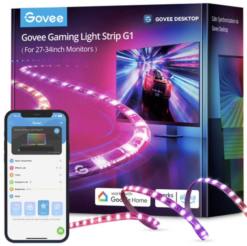 Govee Gaming Monitor Light Strip G1 - Smart LED Backlight, 27-34 Monitors