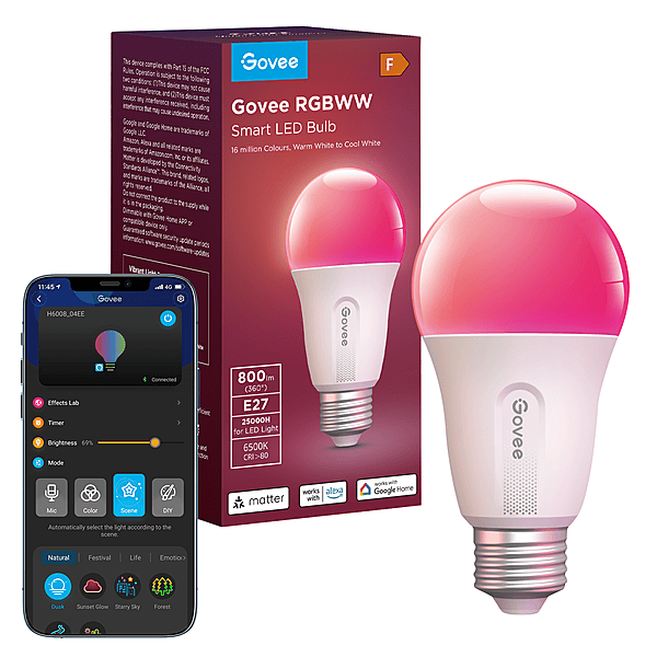 Govee RGBWW Smart LED Bulb (1 Pack) E27