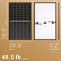 REC TwinPeak Pallet 350W 144 Cell REC350TP2S72 Monofacial Solar Panels | 33 Panels