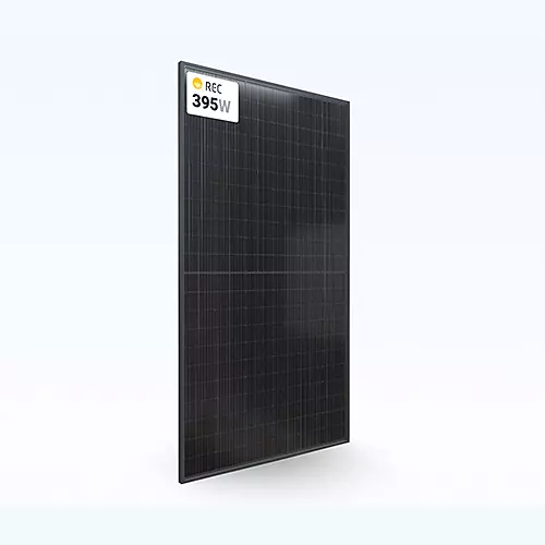 REC 395W 132 Half-Cell 1000V BLK/BLK Solar Panel, REC395AA PURE