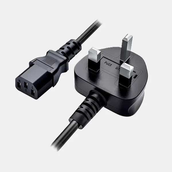 3-Pin Universal Power Cord with Fuse 3meter