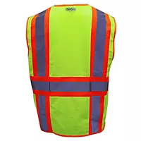 Magid SVSUR6 ANSI Type R Class 2 Lime Yellow Two-Tone Hi-Vis Surveyors Vest